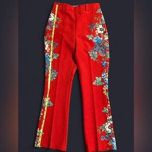 XS Zara Floral Red Women's Pants